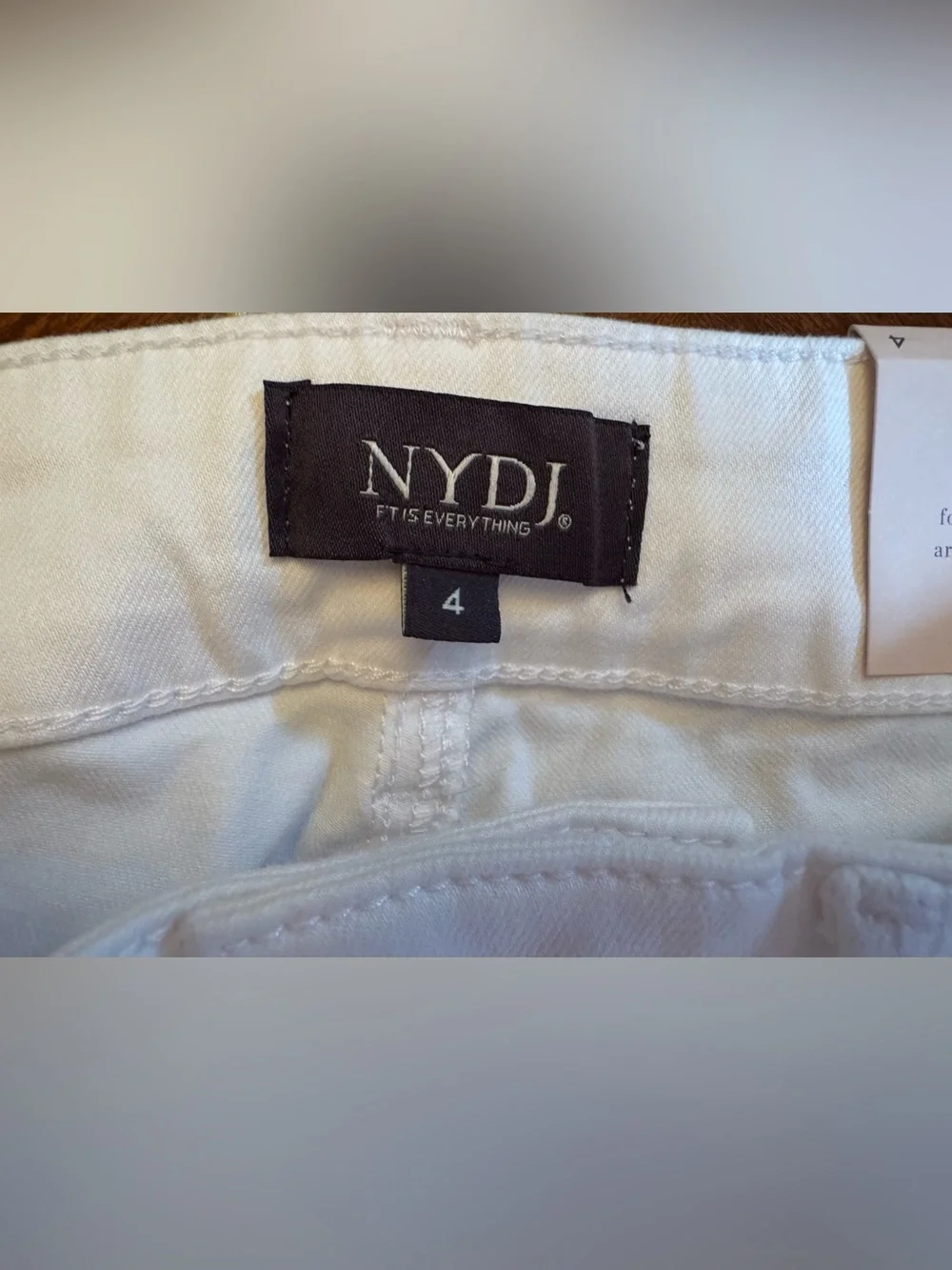 NYDJ Shorts (Ella) Side Slit Optic White Shorts **New with Tags** Size - 4